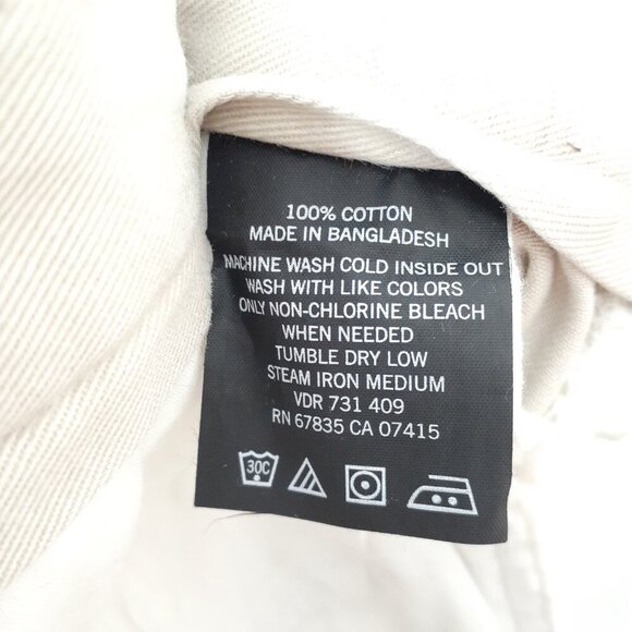 Nautica Mens Double Peated Pants 36x29 True Stone Chinos 133 - Picture 3 of 3